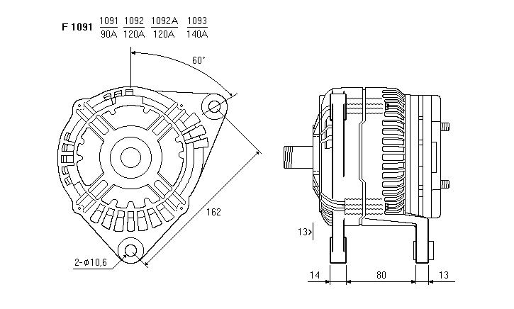 ALTERNATORE CA1557IR
