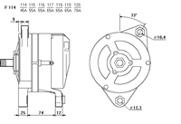 ALTERNATORE CA252IR A115