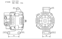 ALTERNATORE CA1638IR A1174