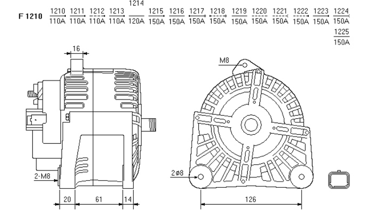 ALTERNATORE CA1762IR