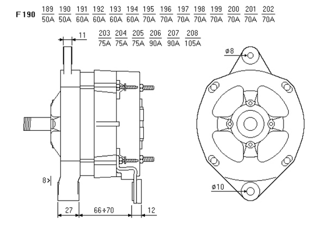 ALTERNATORE CA527IR