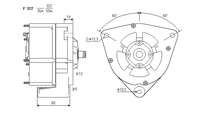 ALTERNATORE CA186IR A322
