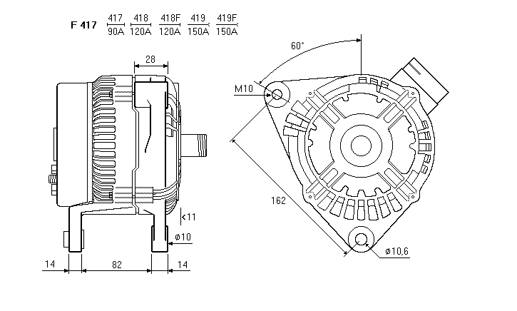 ALTERNATORE CA837IR