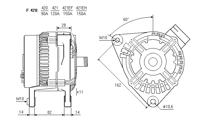 ALTERNATORE CA837IR