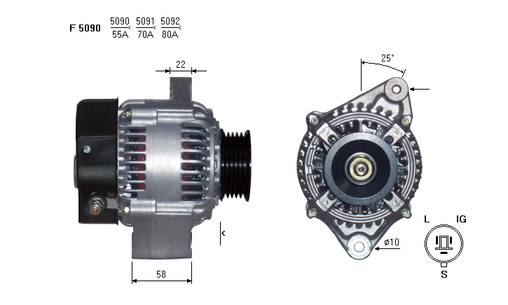 ALTERNATORE JA189IR