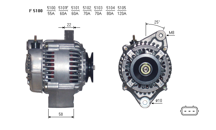 ALTERNATORE JA1178IR