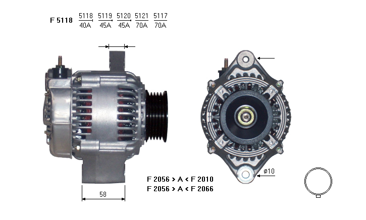 ALTERNATORE JA553IR