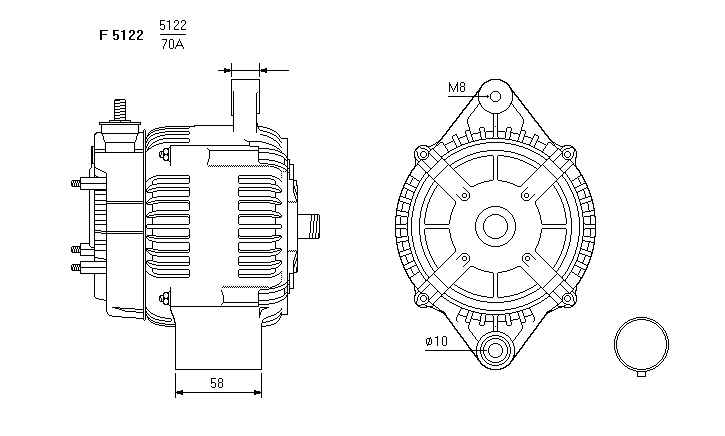 ALTERNATORE JA1351IR