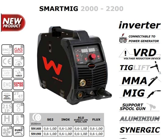 SMARTMIG 2200-MIG/TIG/PLASMA INVERTER
