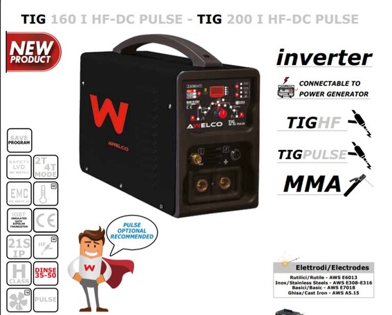 TIG 160I HF DC PULSE-MIG/TIG/PLASMA INVERTER