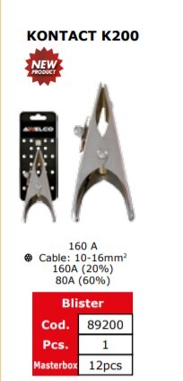 Kontakt K125- Pinza massa-su piastra forata