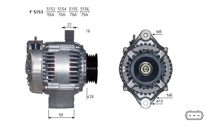 ALTERNATORE JA1536IR