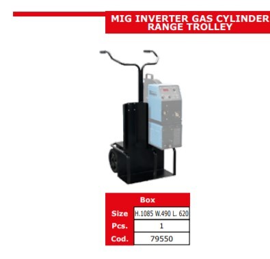 MIG Inverter gas cylinder range trolley