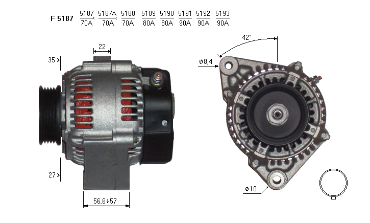 ALTERNATORE JA772IR