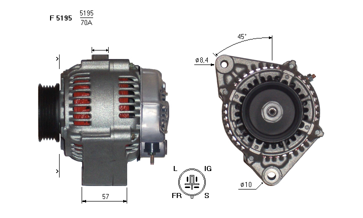 ALTERNATORE JA555IR