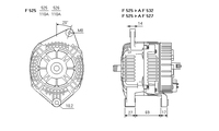 ALTERNATORE CA720IR A525
