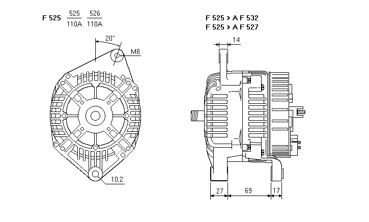 ALTERNATORE CA720IR