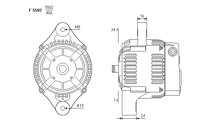 ALTERNATORE JA551IR