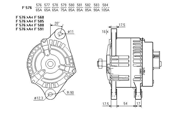 ALTERNATORE CA1695IR