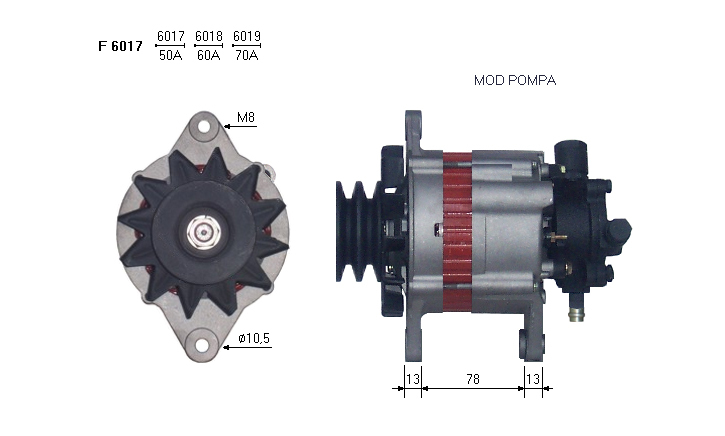 ALTERNATORE JA185IR