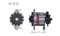 ALTERNATORE JA863IR A6063