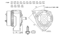ALTERNATORE CA1732IR A670