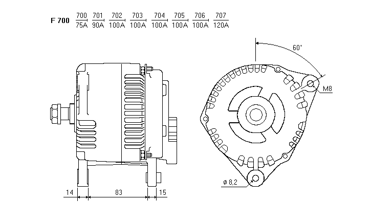 ALTERNATORE CA738IR