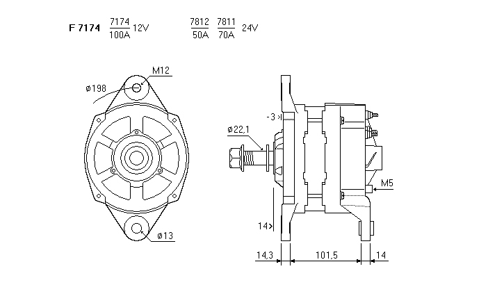 ALTERNATORE UA1115IR