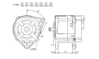 ALTERNATORE CA1252IR A734