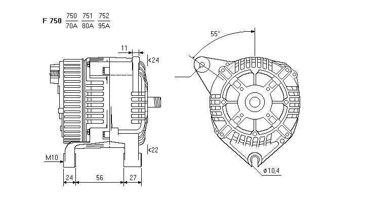 ALTERNATORE CA1038IR