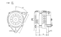 ALTERNATORE LRA3054 A807