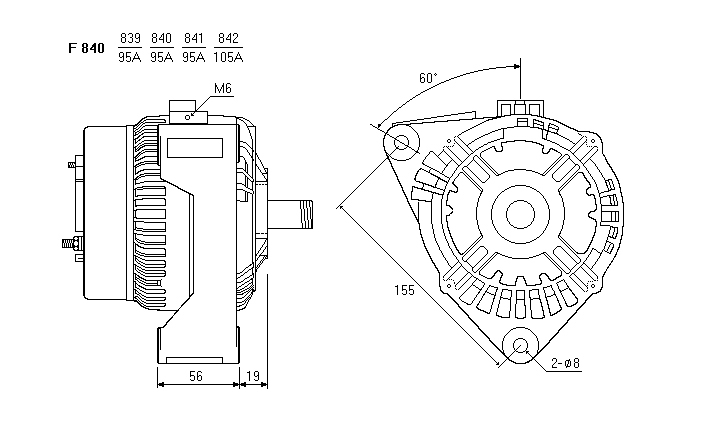 ALTERNATORE CA845IR