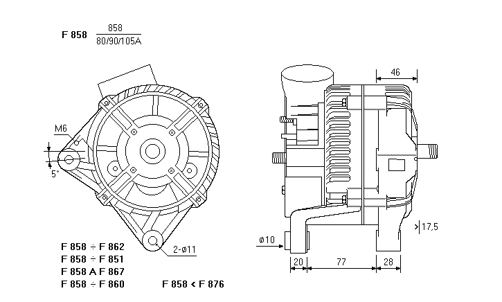 ALTERNATORE CA859IR