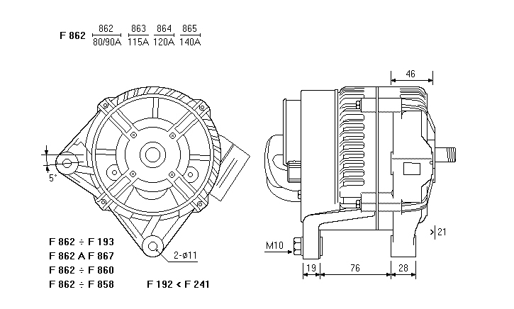 ALTERNATORE CA1256IR