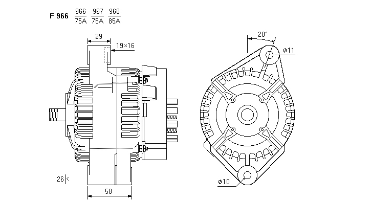 ALTERNATORE CA1625IR