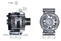 ALTERNATORE CA1928IR A1353C