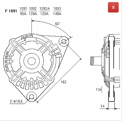 ALTERNATORE CA1557IR