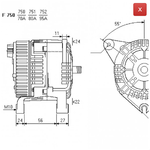 ALTERNATORE CA1038IR A750TA