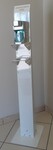 Colonna in acciaio porta guanti e dispenser igienizzante Colonna Modulare